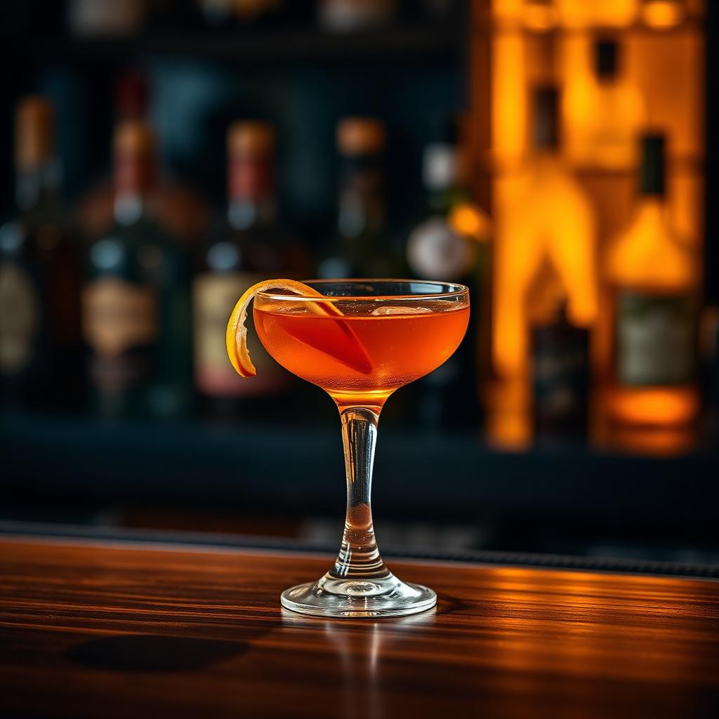 Månedens drink Nordic Sour serveret i barens aftenlys